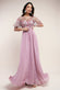 Embroidered Top Flutter Sleeve Maxi Dress DR3799