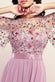 Embroidered Top Flutter Sleeve Maxi Dress DR3799