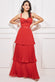Pleated Chiffon Tiered Maxi DR3804