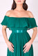 Pleated Chiffon Off Shoulder Maxi Dress DR3805