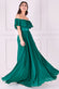 Pleated Chiffon Off Shoulder Maxi Dress DR3805