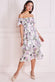Shirred Bodice Chiffon Pleated Tiered Midi DR3810QZ