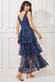 Mother Of The Bride Embroidered Mesh Tiered Midi Dress DR3812MOB