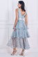 Mother Of The Bride Embroidered Mesh Tiered Midi Dress DR3812MOB