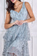 Mother Of The Bride Embroidered Mesh Tiered Midi Dress DR3812MOB