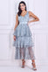 Embroidered Mesh Tiered Midi Dress DR3812