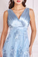 Pleated Satin V Neck High And Low Midi Dress DR3813QZ