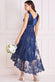 Pleated Satin V Neck High And Low Midi Dress DR3813QZ