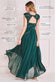 Embellished Crochet Laced Yoke Pleated Bodice Hi-Low Maxi Dress DR3820