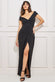 Scuba Crepe Bardot Wrap Maxi Dress DR3842