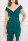 Scuba Crepe Bardot Wrap Maxi Dress DR3842