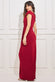 Scuba Crepe Bardot Wrap Maxi Dress DR3842