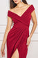 Scuba Crepe Bardot Wrap Maxi Dress DR3842