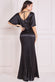 COWL NECK WITH FLUTTER SLEEVES SATIN MAXI DR3857