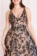 Pattern Embroidered Sequin Mesh Skater Midi Dress DR3860