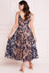 Pattern Embroidered Sequin Mesh Skater Midi Dress DR3860