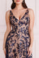 Pattern Embroidered Sequin Mesh Skater Midi Dress DR3860