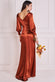 Front Split Shirred Sleeve Hem Maxi DR3862