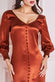 Front Split Shirred Sleeve Hem Maxi DR3862