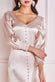 Front Split Shirred Sleeve Hem Maxi DR3862