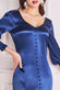 Front Split Shirred Sleeve Hem Maxi DR3862
