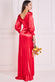 Front Split Shirred Sleeve Hem Maxi DR3862