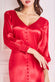 Front Split Shirred Sleeve Hem Maxi DR3862