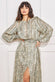 Shirred Waist Chiffon Printed Maxi Dress DR3880