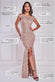Sequin Embroidered Chorded Scallop Lace Mermaid Bardot Maxi Dress DR3890