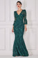 Floral Wine Pattern Embroidered Scallop Lace Maxi Dress DR3897