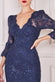Floral Wine Pattern Embroidered Scallop Lace Maxi Dress DR3897