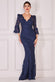 Floral Wine Pattern Embroidered Scallop Lace Maxi Dress DR3897