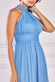Halter Neck Mesh Tie Maxi Dress DR3904