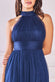 Halter Neck Mesh Tie Maxi Dress DR3904