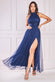 Halter Neck Mesh Tie Maxi Dress DR3904