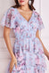 Printed Chiffon Lurex High And Low Dress DR3906QZ