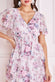 Printed Chiffon Lurex High And Low Dress DR3906QZ