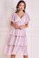 Plain Lurex Chiffon Tiered Dress DR3905QZ