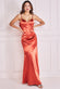 Cowl Back Satin Maxi Dress DR3920