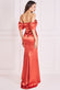 Satin Off Shoulder Bardot Maxi Dress DR3923