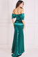 Satin Off Shoulder Bardot Maxi Dress DR3923
