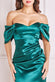 Satin Off Shoulder Bardot Maxi Dress DR3923
