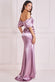 Satin Off Shoulder Bardot Maxi Dress DR3923