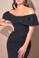 Scuba Crepe Pleated Bardot Maxi Dress DR3959