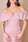 Scuba Crepe Pleated Bardot Maxi Dress DR3959