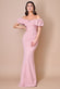 Scuba Crepe Pleated Bardot Maxi Dress DR3959