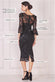 Scalloped Sequin Embroidered Chorded Lace Midi Dress DR3960