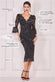 Scalloped Sequin Embroidered Chorded Lace Midi Dress DR3960