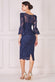 Scalloped Sequin Embroidered Chorded Lace Midi Dress DR3960