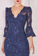 Scalloped Sequin Embroidered Chorded Lace Midi Dress DR3960